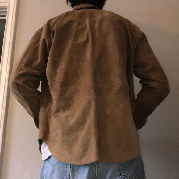 Unisex Leather button up jacket - Picture 3 of 5